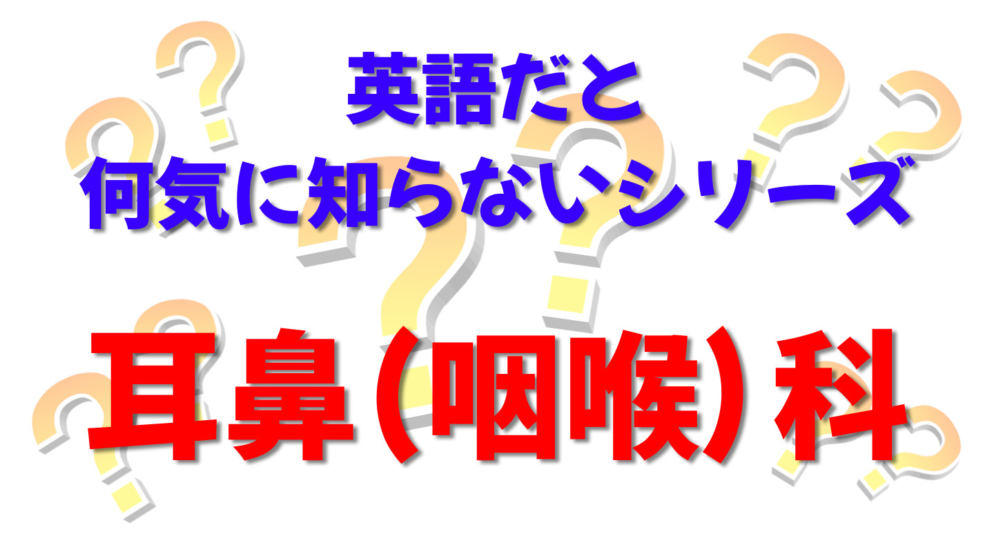 英語だと何気に知らないシリーズ「耳鼻（咽喉）科」を紹介するコンテンツの表紙